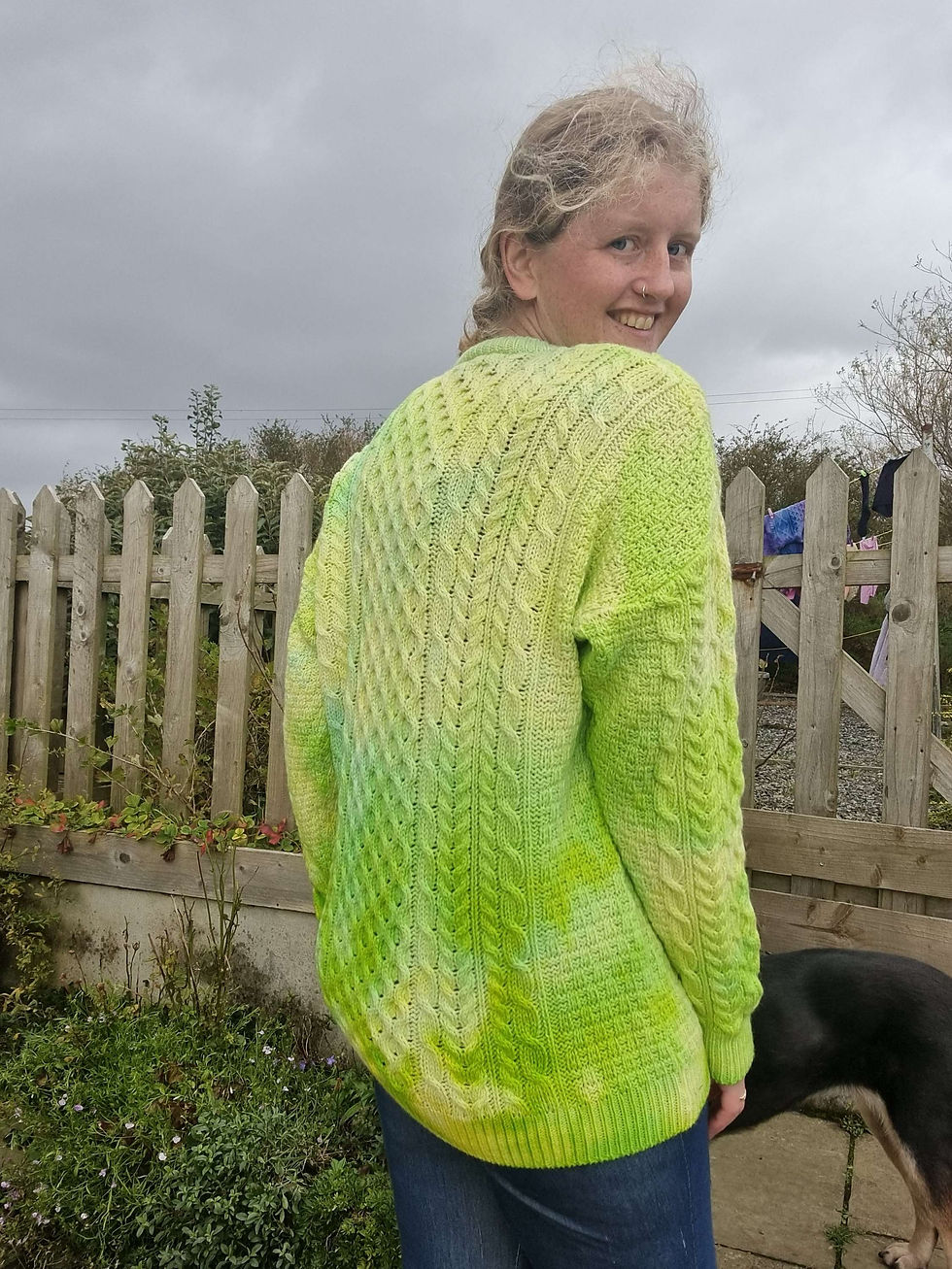 Miniatyrbilde: Hand dyed merino wool jumper L