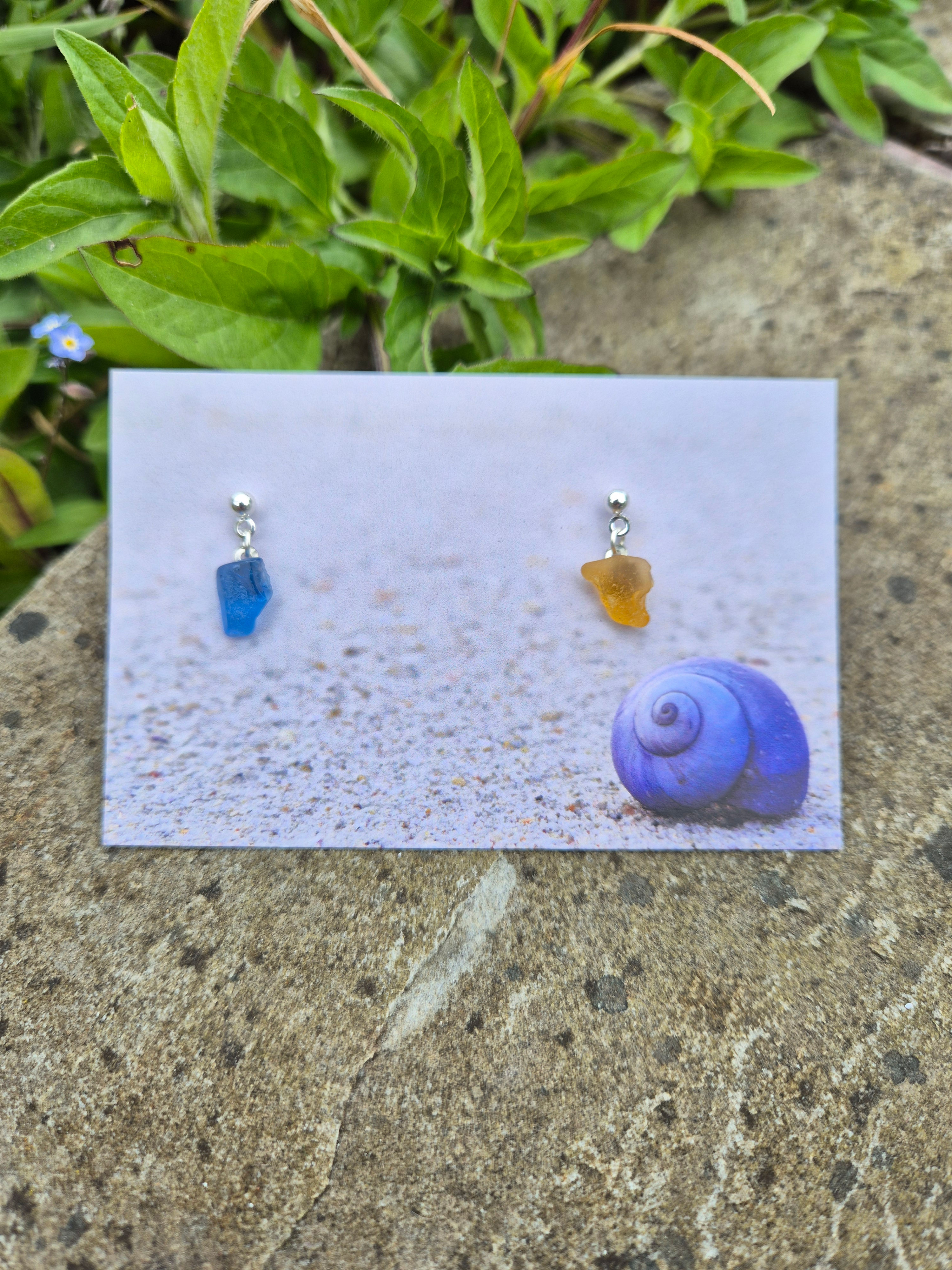 Sea Glass stud earrings