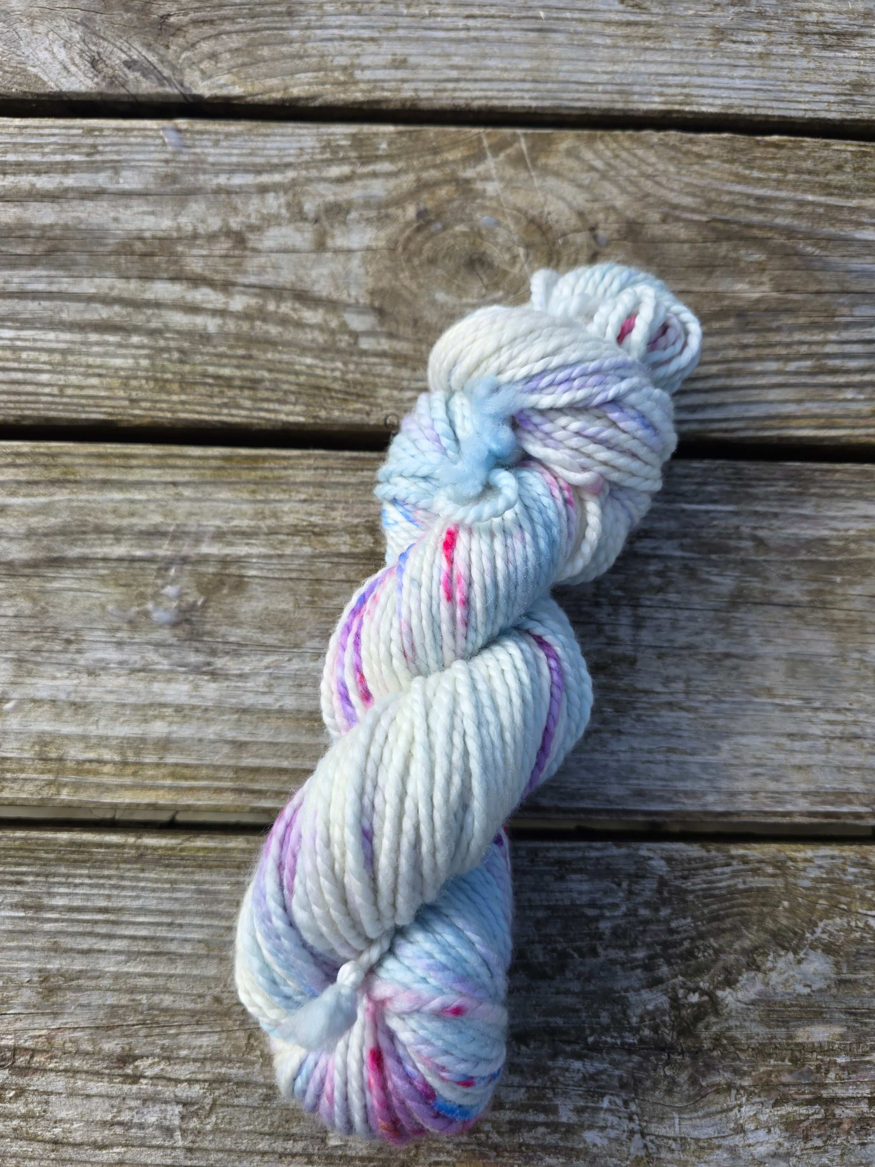 Hand-Dyed Yarn: 100% Merino, chunky