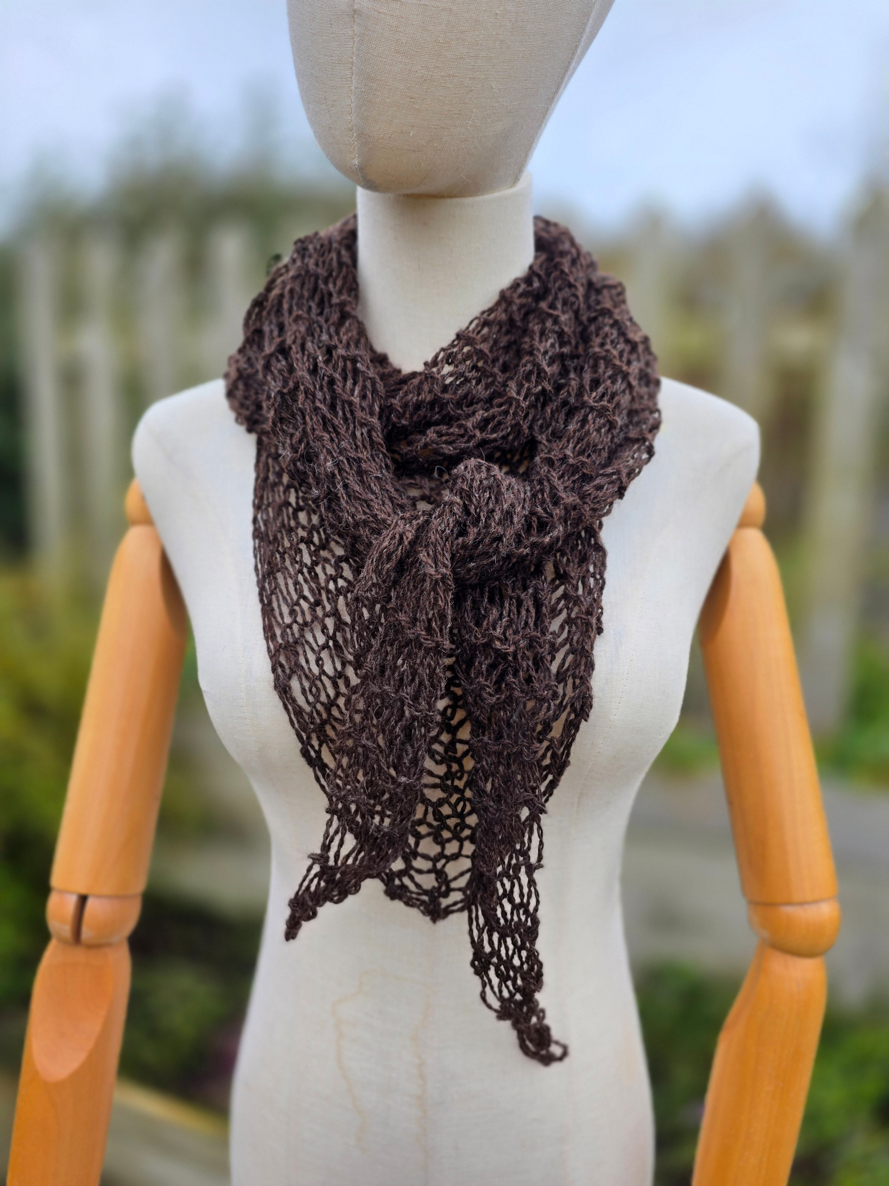 Hand Knitted merino shawl