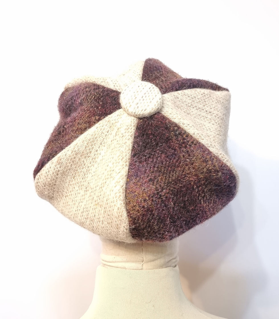 Thumbnail: Harris Tweed cap hat 59cm