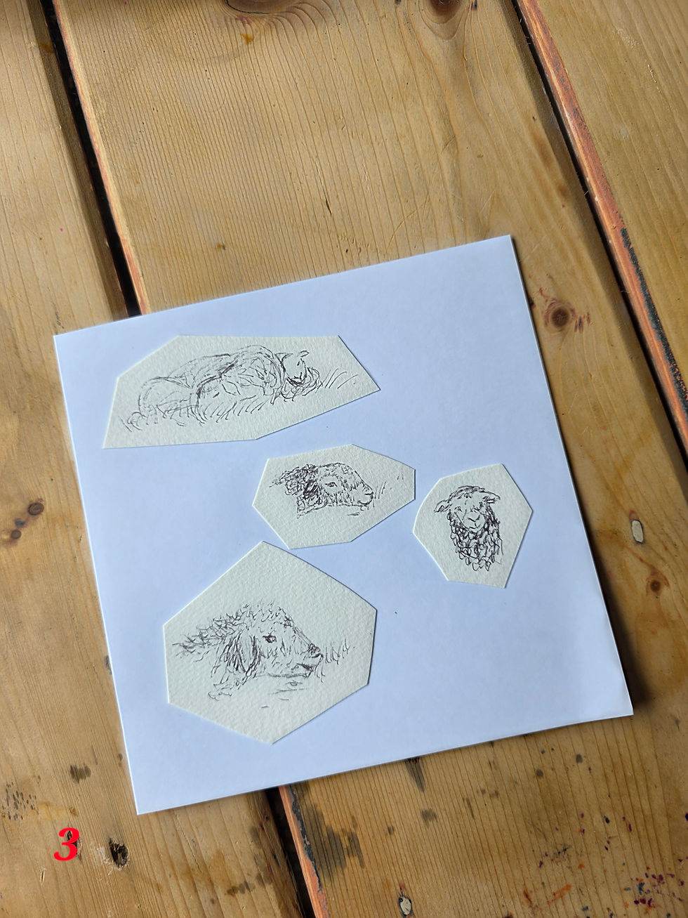 Thumbnail: Original watercolour greetings cards