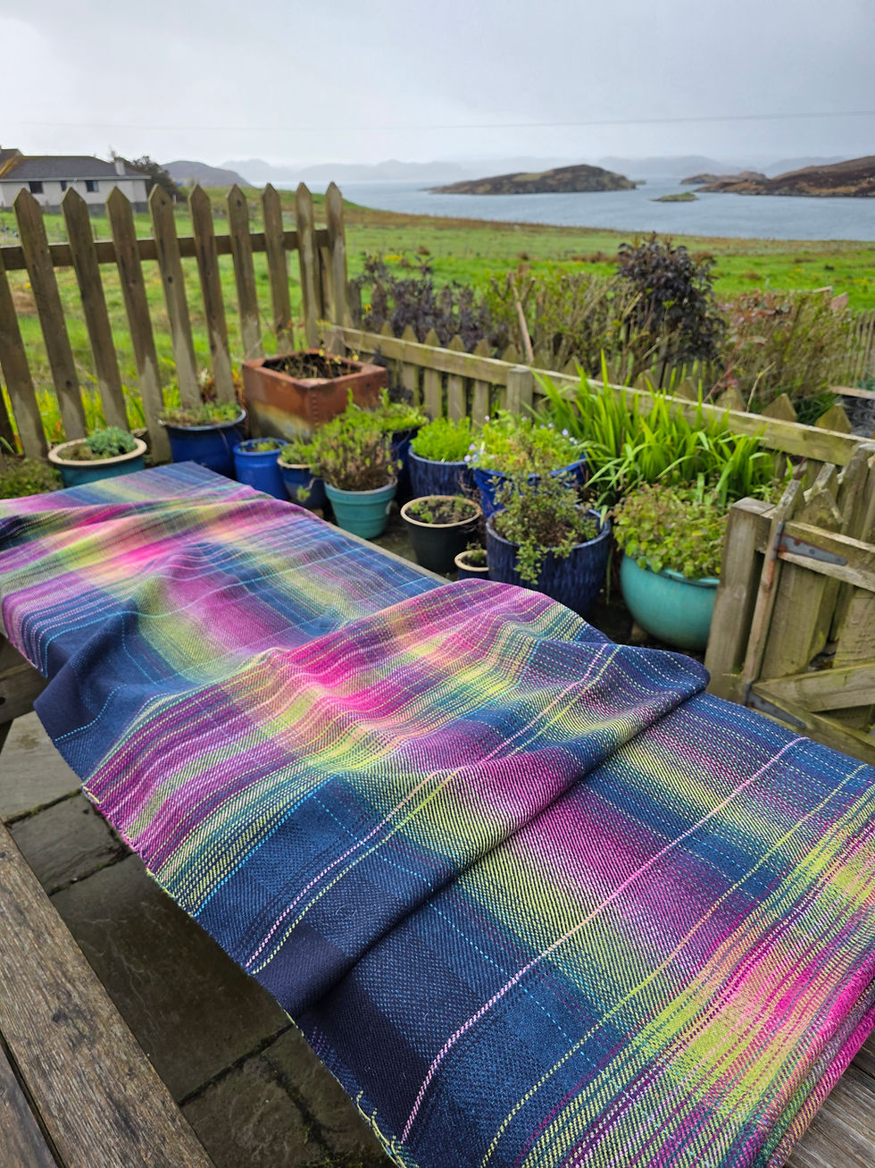 Thumbnail: Three Sisters Tweed Fabric - Aurora 