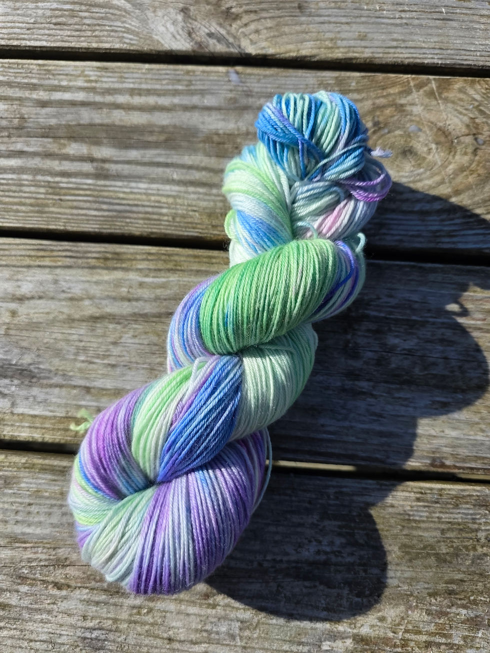 Hand-Dyed Yarn: 100% Merino, 4 ply