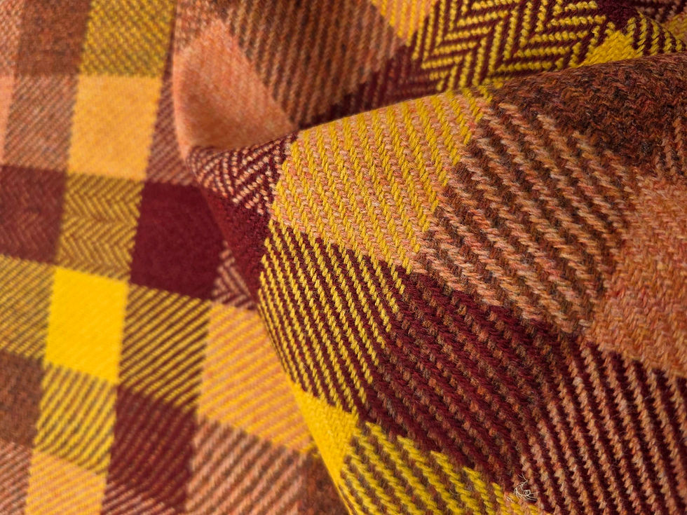 Thumbnail: Two Sisters Tweed Fabric - autumn check