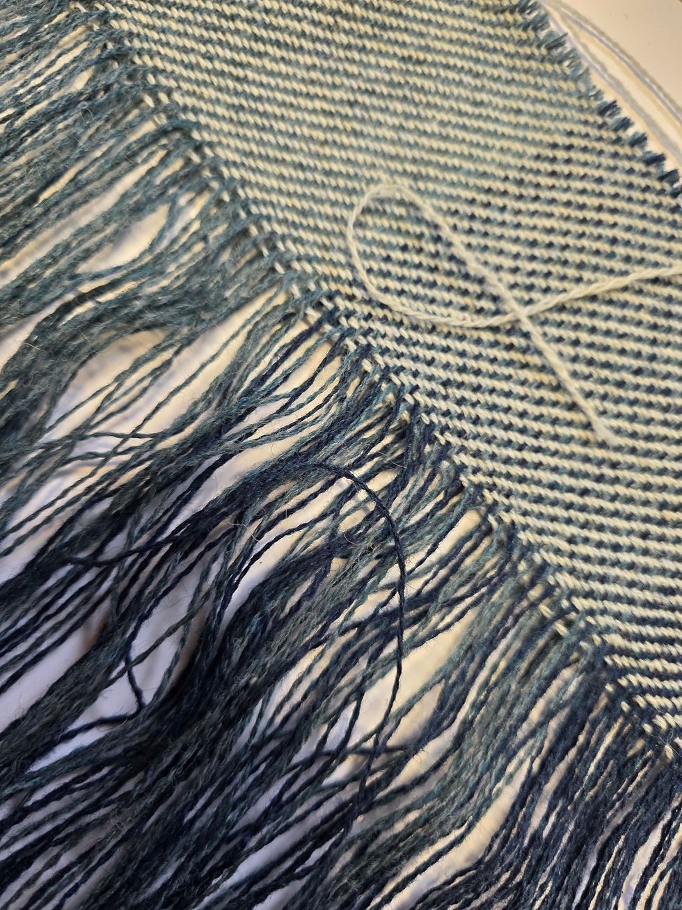 Sīktēls: Textile Wall Art - 'tying-in'