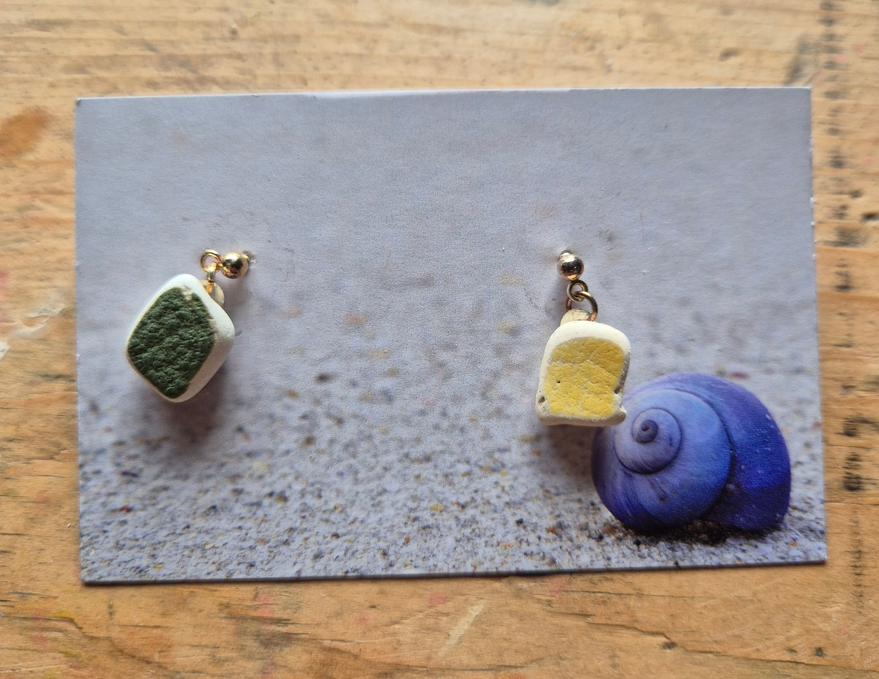 Sea pottery earrings