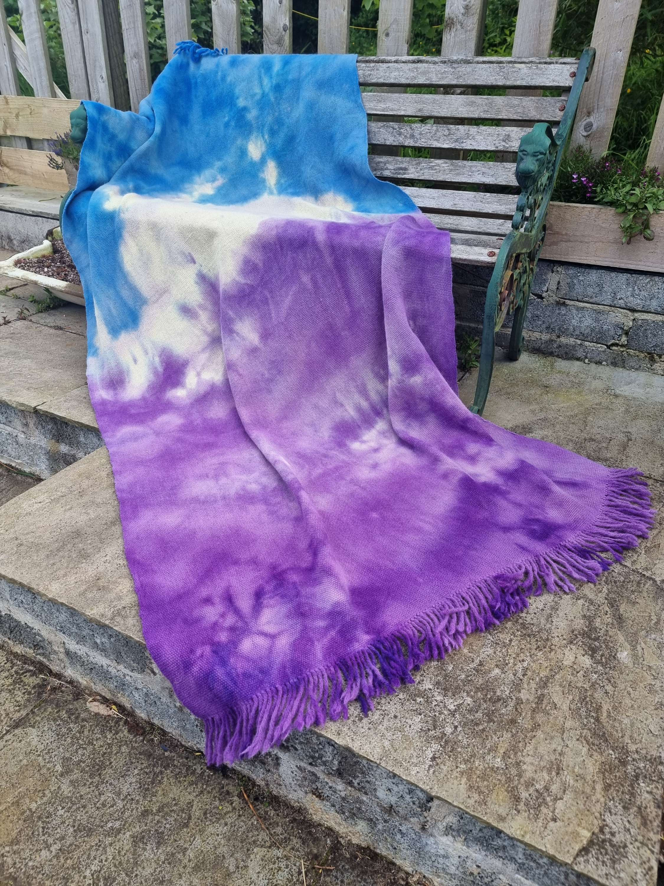 Handwoven Dyed Tweed Blanket