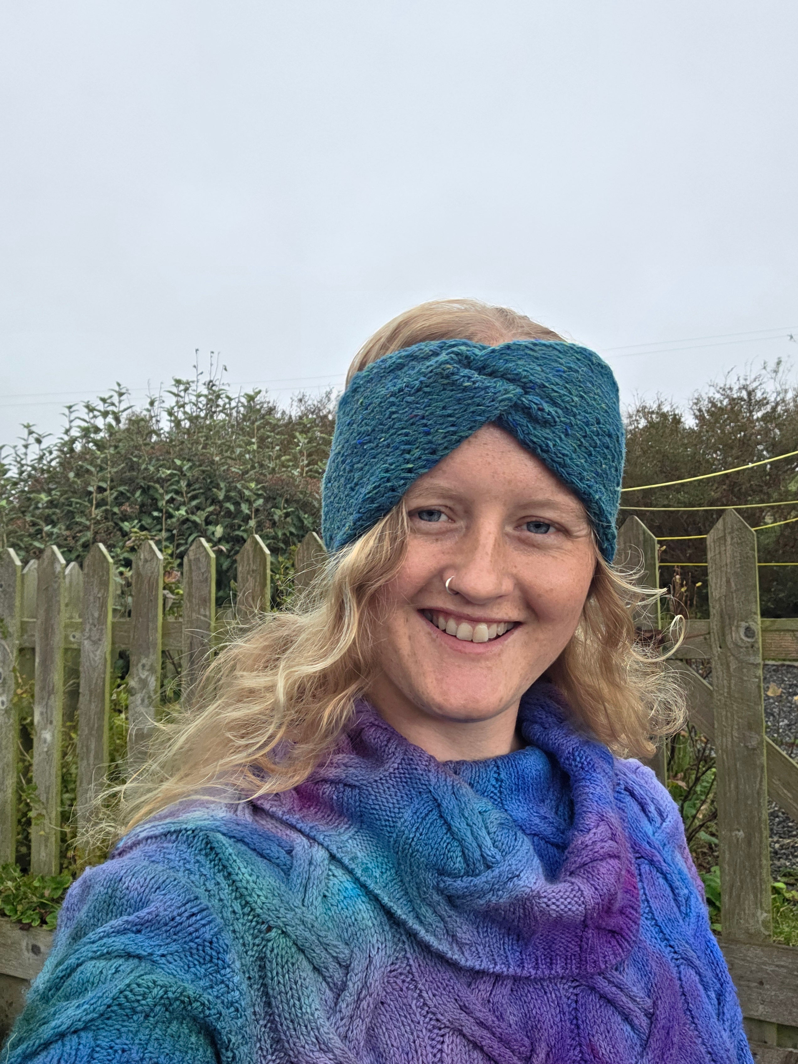 Hand Knitted merino headband 