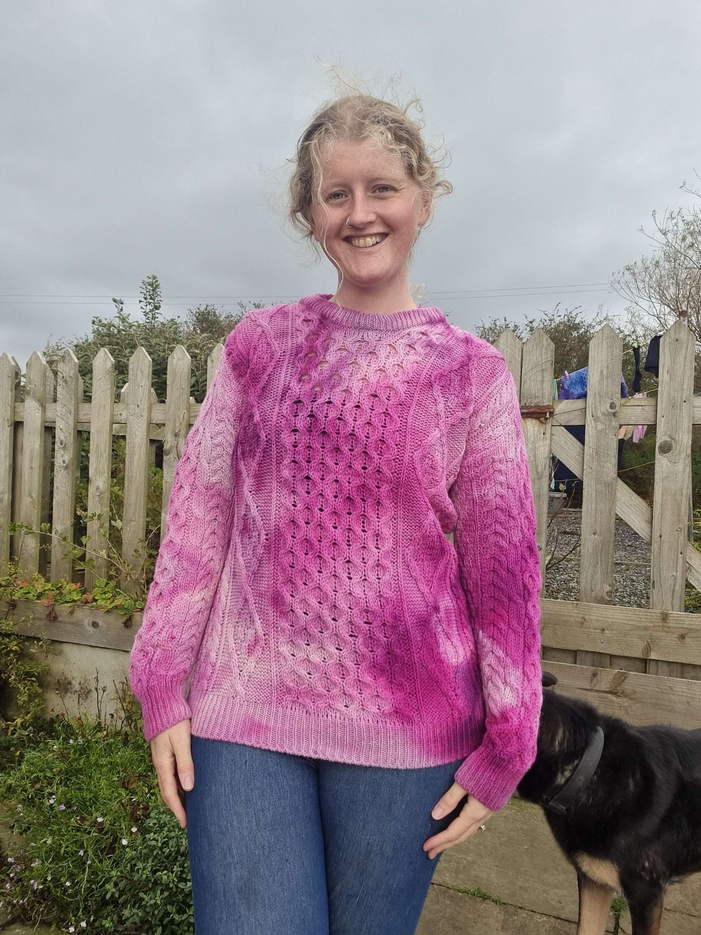 Hand dyed merino wool jumper