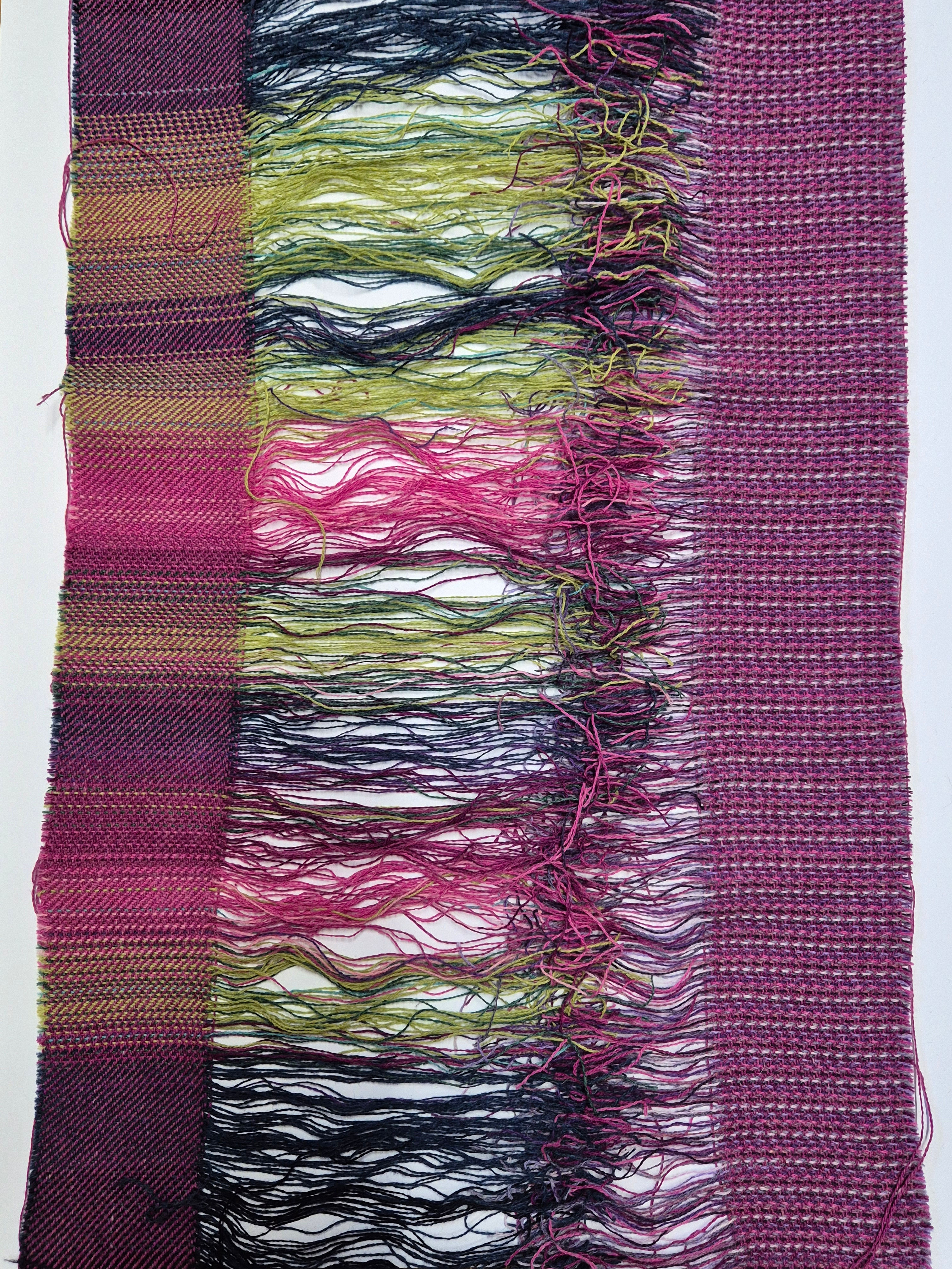 Textile Wall Art - 'tying-in' Aurora 
