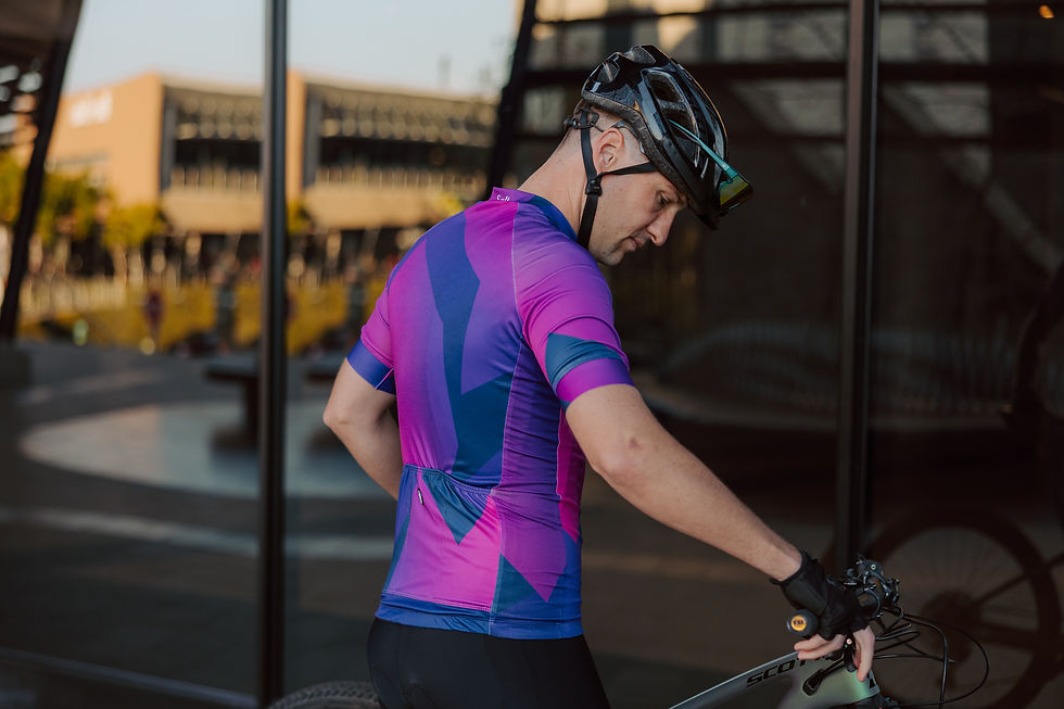 Thumbnail: Purple Geo Cycling Jersey