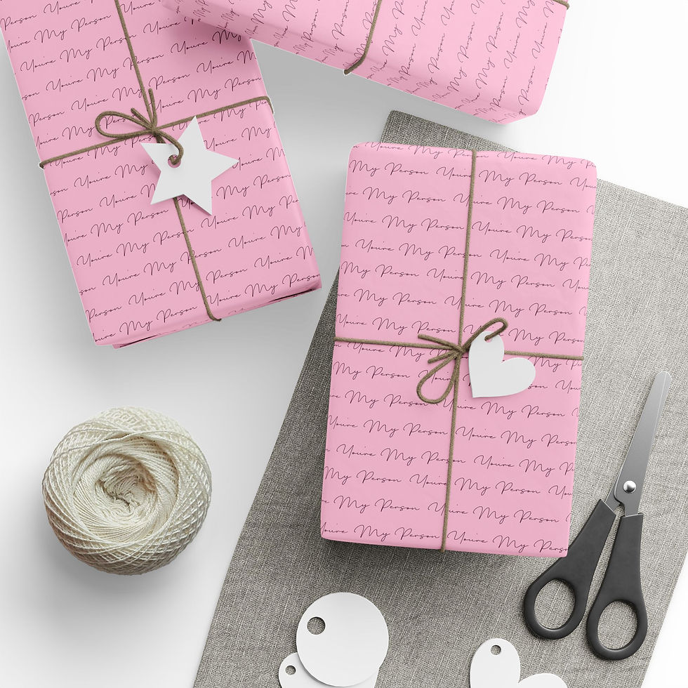 Thumbnail: You're My Person – Pale Pink Wrapping Paper | Romantic Gift Wrap 