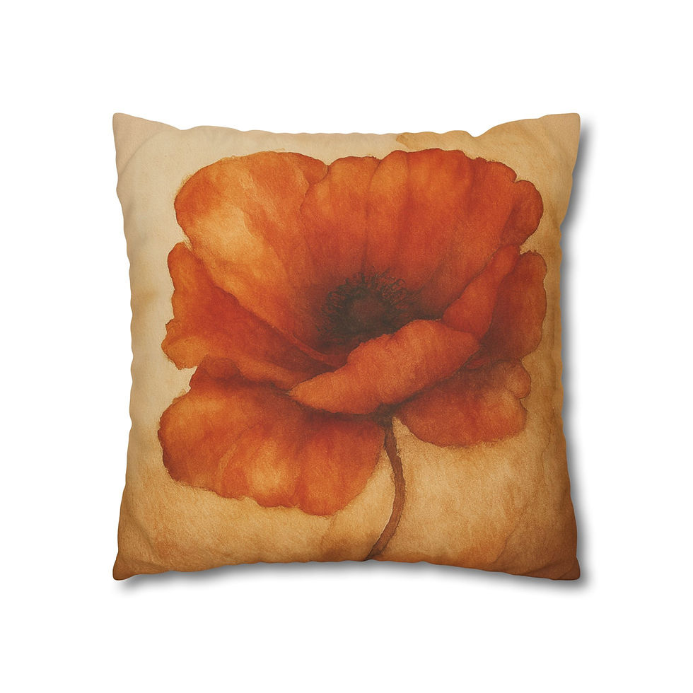 Thumbnail: Burnt Orange Poppy – Embers & Petals Collection, Pillowcase #5