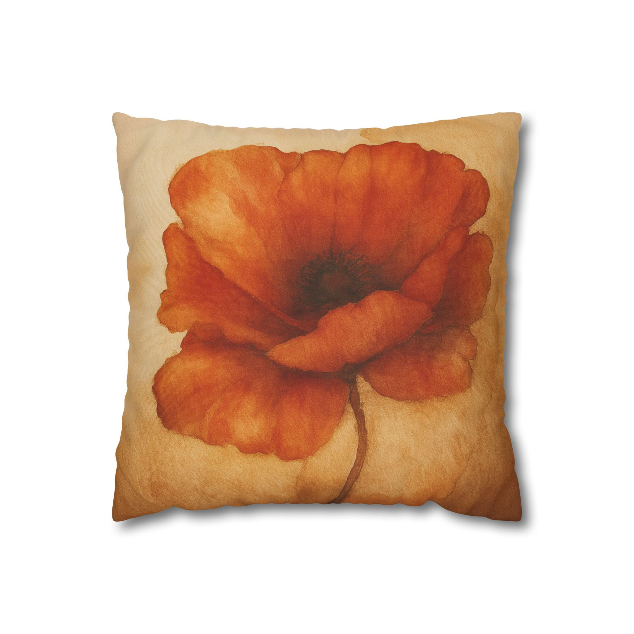 Burnt Orange Poppy – Embers & Petals Collection, Pillowcase #5