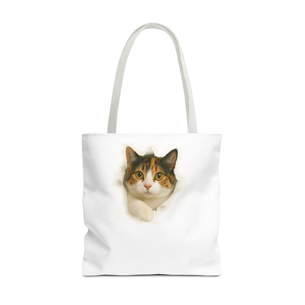 Thumbnail: The Cat’s Out of the Bag, Calico Cat Tote Bag