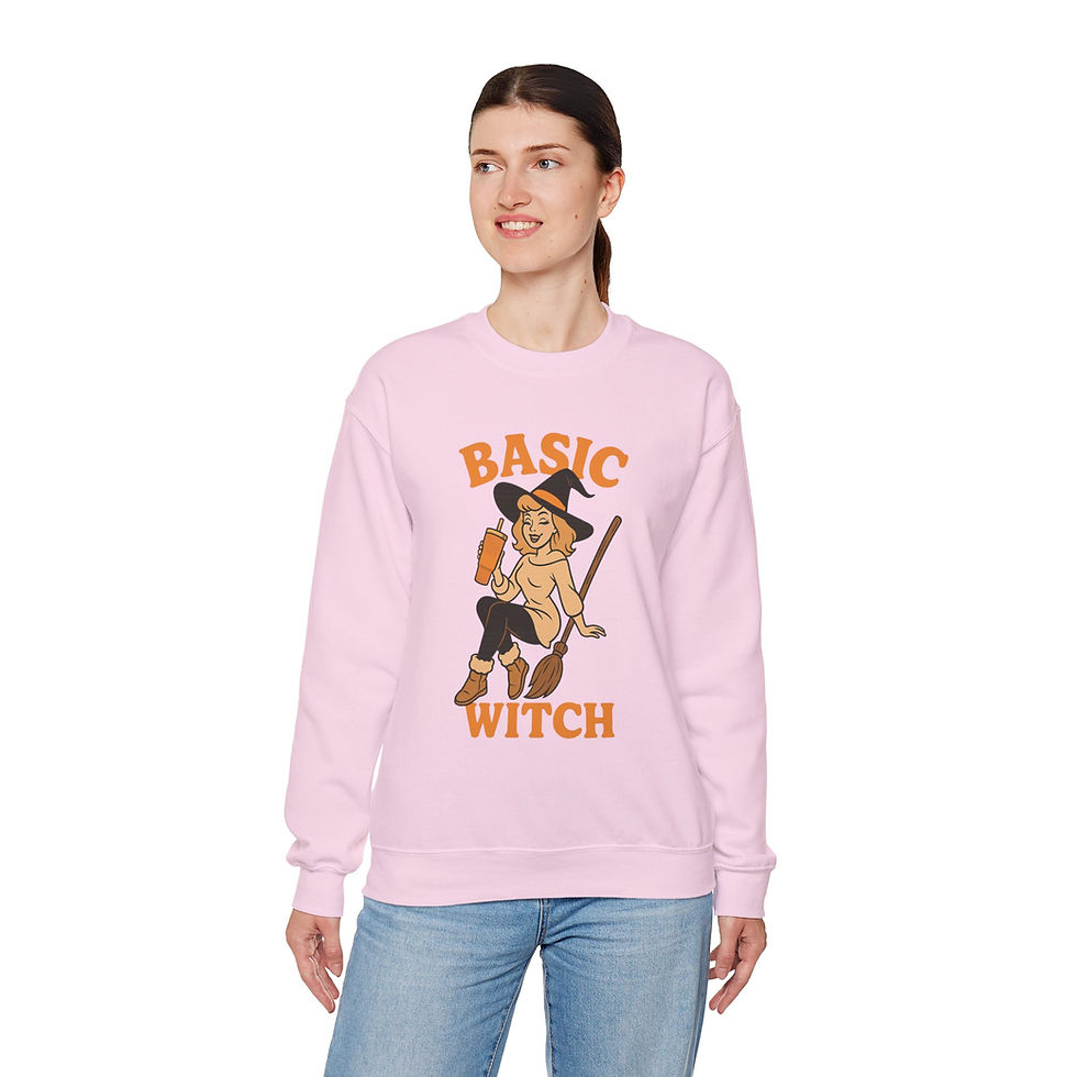 Thumbnail: Basic Witch Unisex Heavy Blend Crewneck Sweatshirt