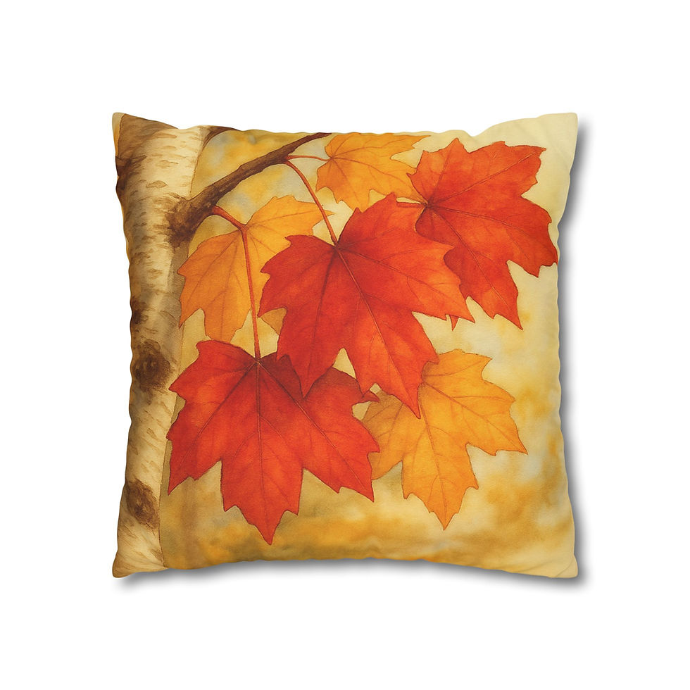 Thumbnail: Autumn Maple Leaves – Embers & Petals Collection, Pillowcase #2