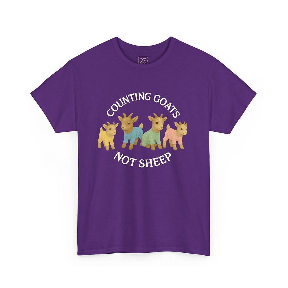 Thumbnail: Counting Goats, Not Sheep Unisex Heavy Cotton Tee