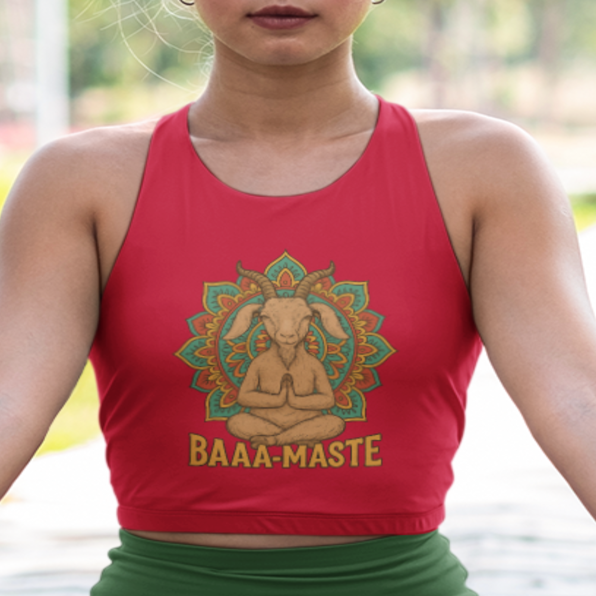 Baaa-maste Women's Goat Yoga Tank Top