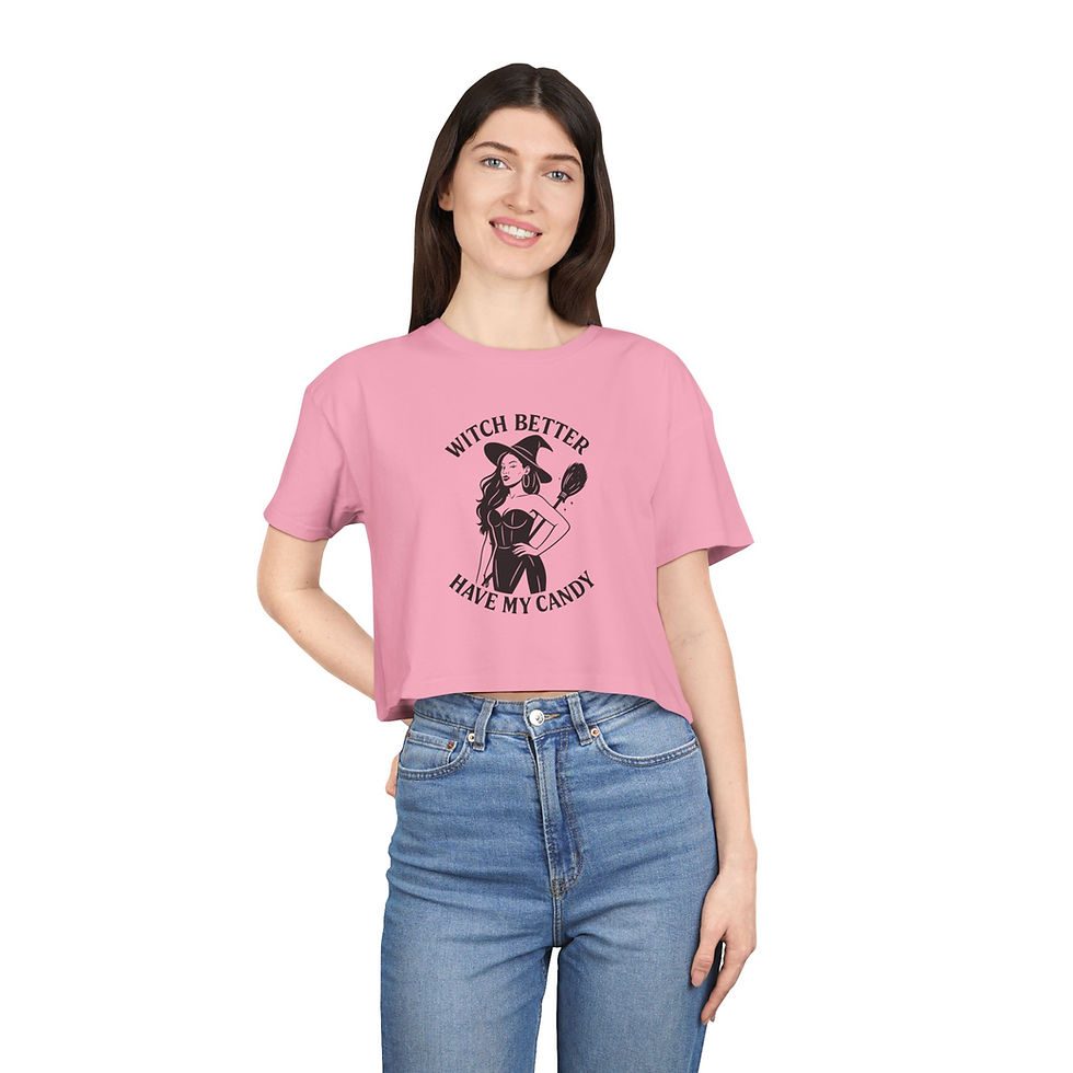Thumbnail: Witch Better Have My Candy Women's Crop Tee