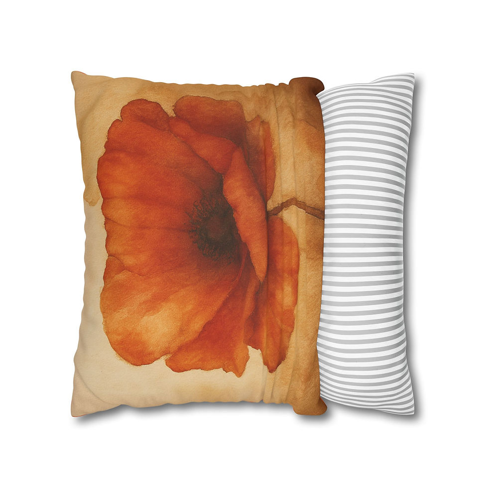 Thumbnail: Burnt Orange Poppy – Embers & Petals Collection, Pillowcase #5