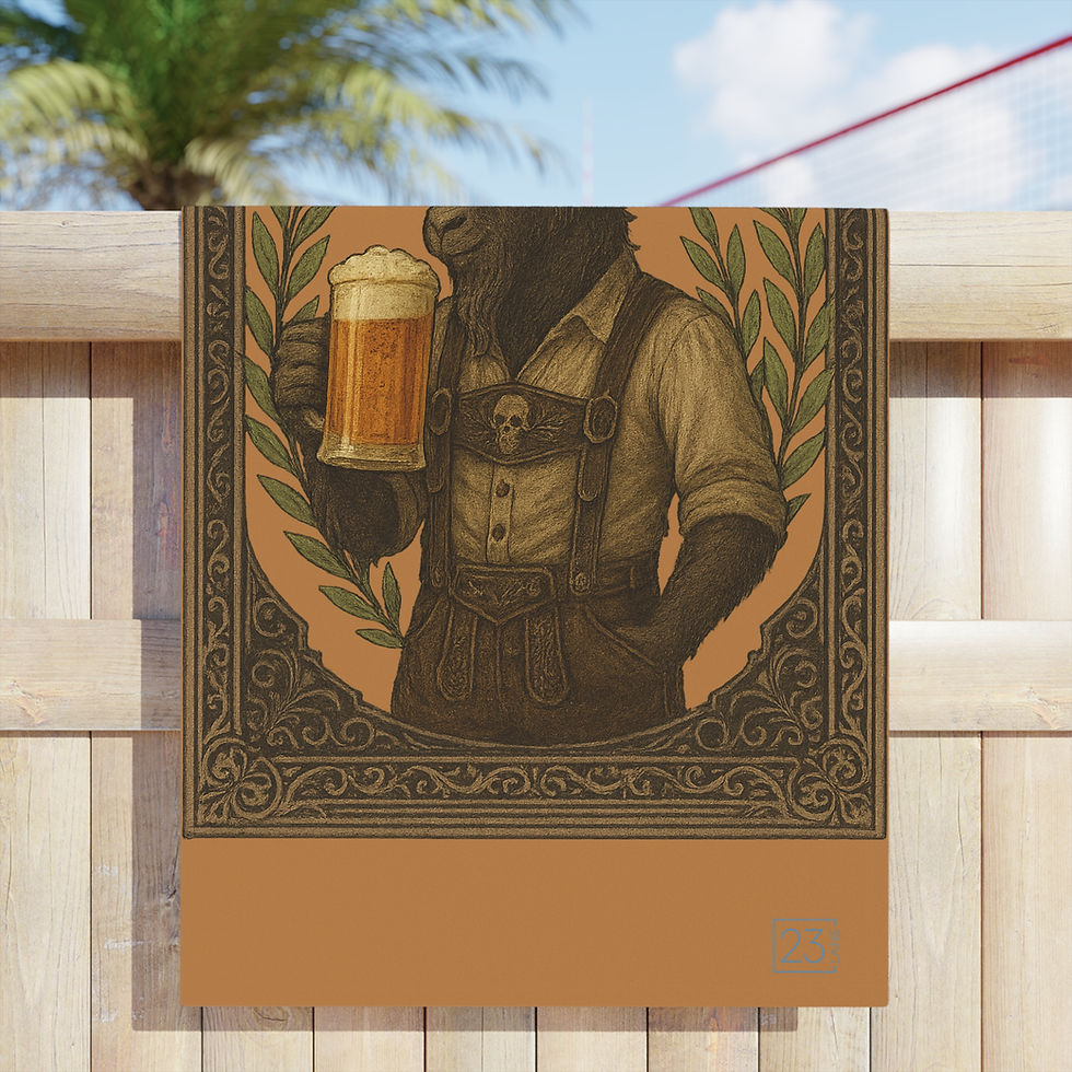 Thumbnail: Vintage Bock Beer Beach Towel, Unique Summer Towels for Pool,  Beach Accessories