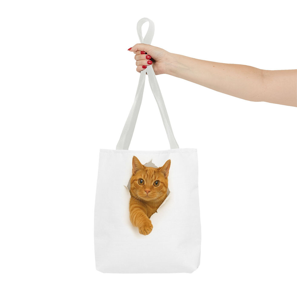 Thumbnail: The Cat’s Out of the Bag, Ginger Cat Tote Bag