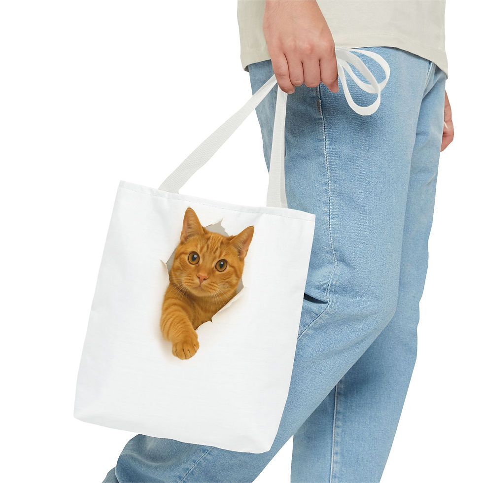 Thumbnail: The Cat’s Out of the Bag, Ginger Cat Tote Bag