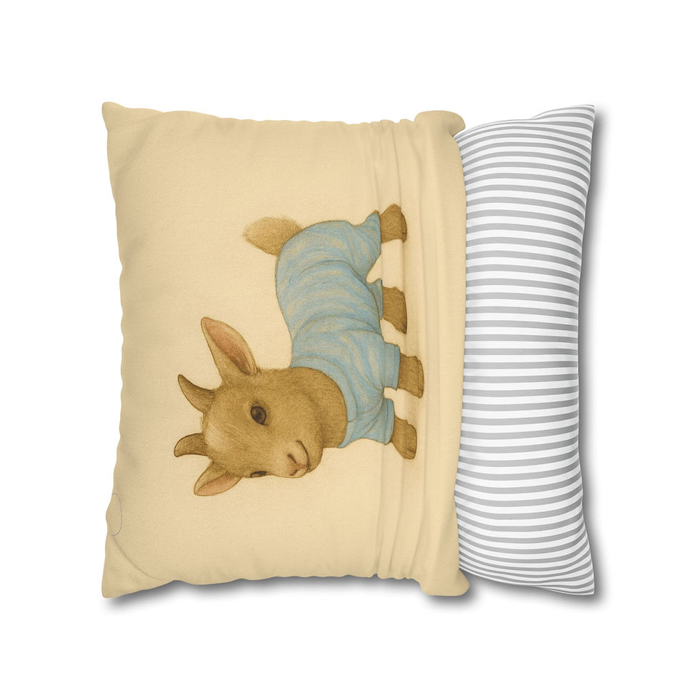 Thumbnail: Adorable Baby Goat in PJs Pillowcase, Blue