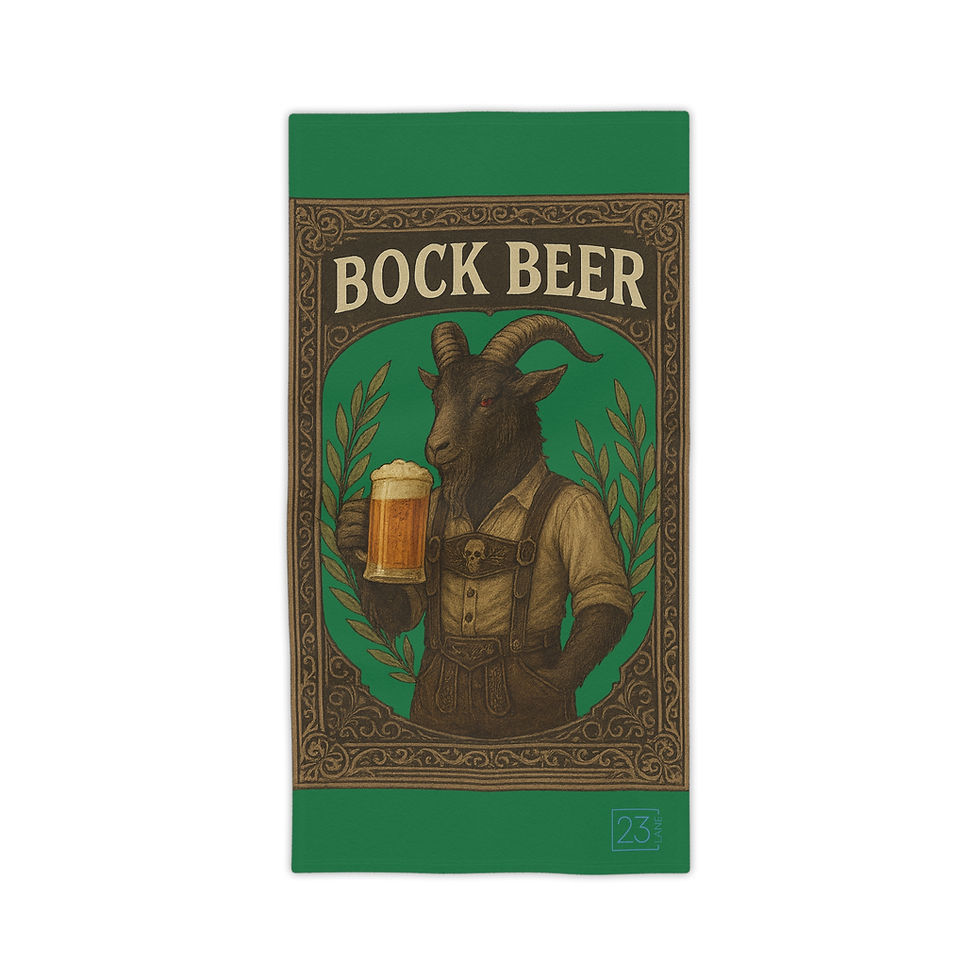 Thumbnail: Vintage Bock Beer Beach Towel, Unique Summer Towels for Pool,  Beach Accessories