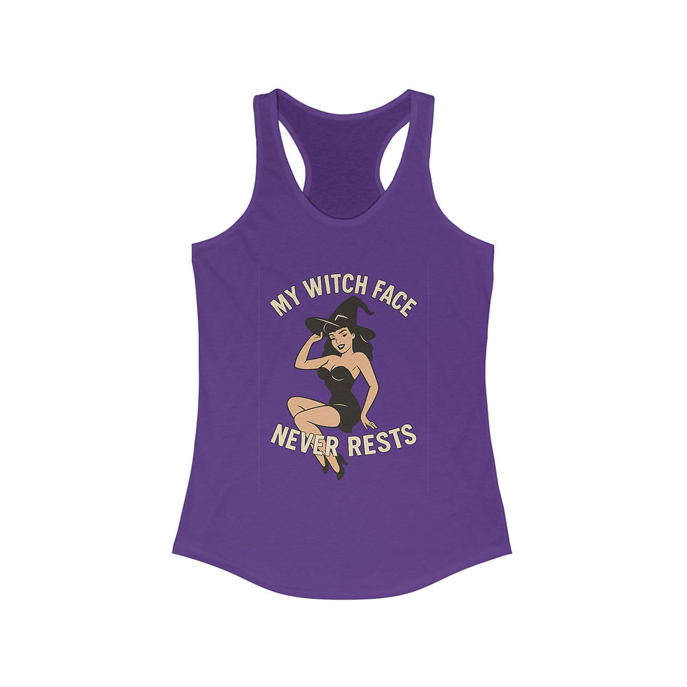 Thumbnail: My Witch Face Never Rests Racerback Tank