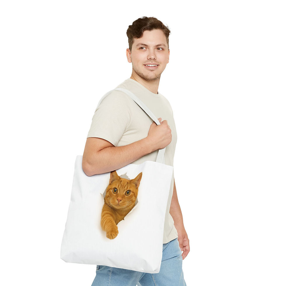 Thumbnail: The Cat’s Out of the Bag, Ginger Cat Tote Bag