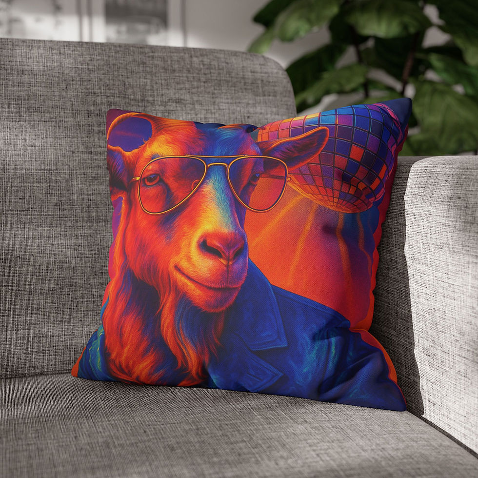 Thumbnail: Disco Goat Pillowcase for Throw Pillows