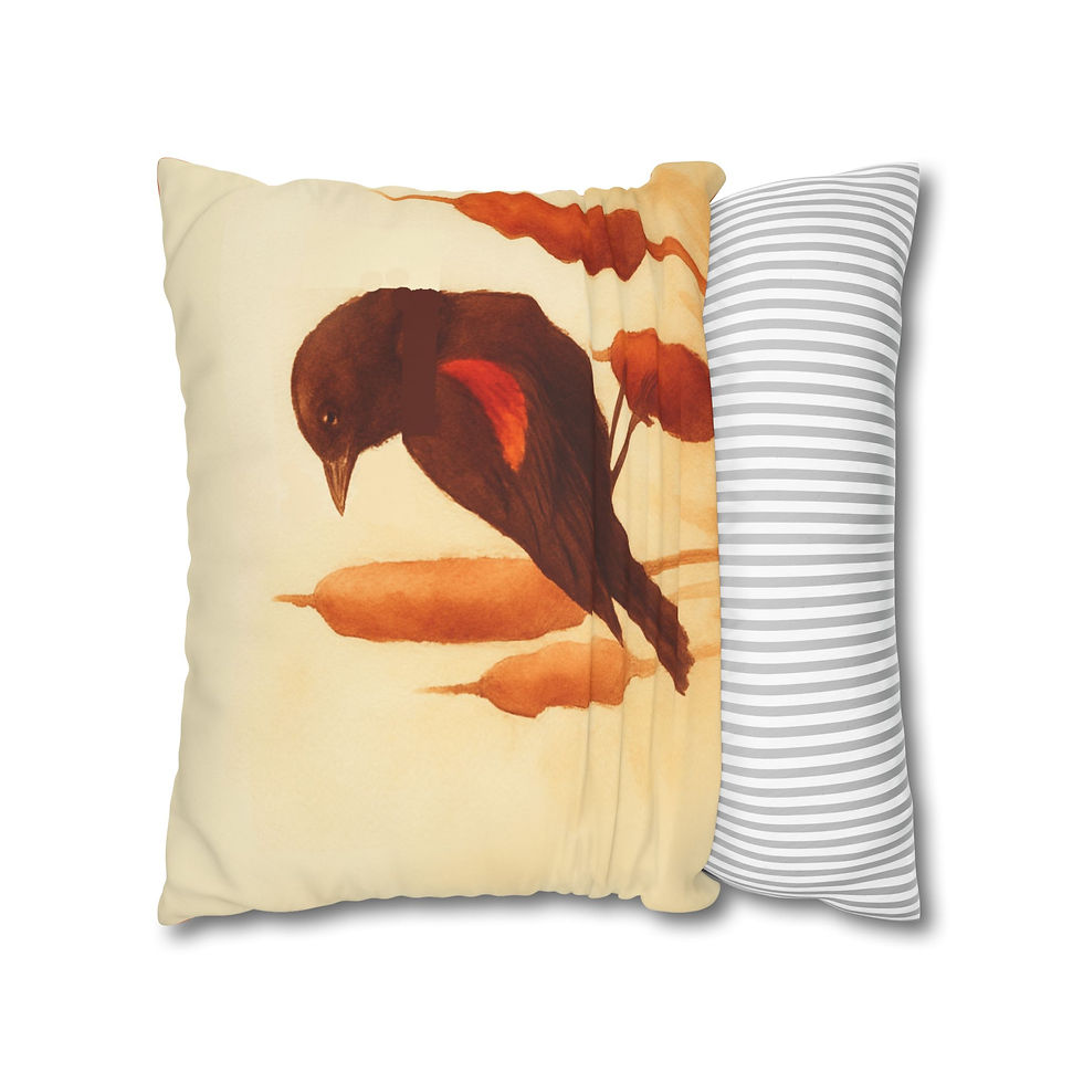 Thumbnail: Redwing Bird & Cattails – Embers & Petals Collection, Pillowcase #3