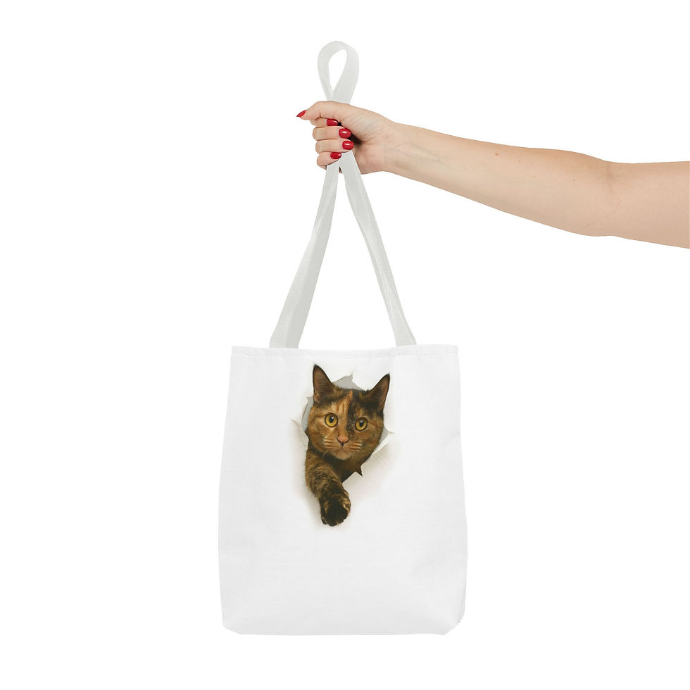 Thumbnail: The Cat’s Out of the Bag, Tortoiseshell Cat Tote Bag