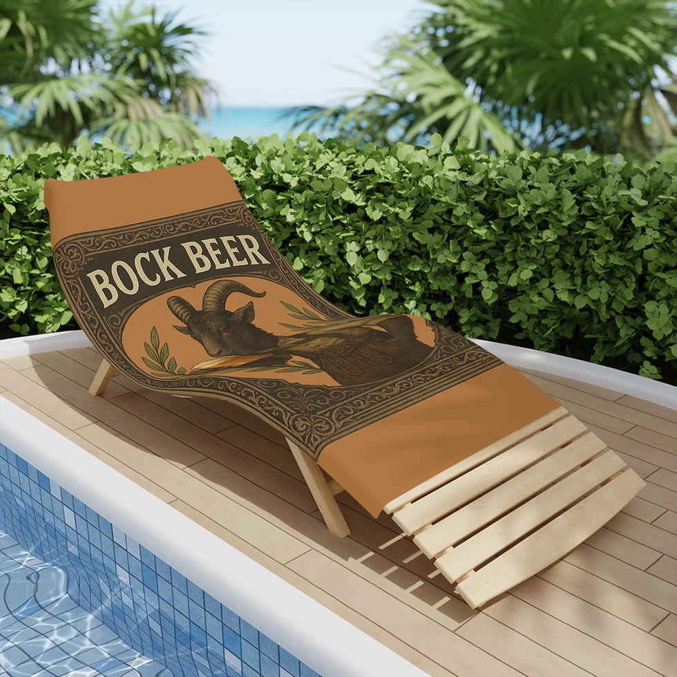 Thumbnail: Vintage Bock Beer Beach Towel, Unique Summer Towels for Pool,  Beach Accessories