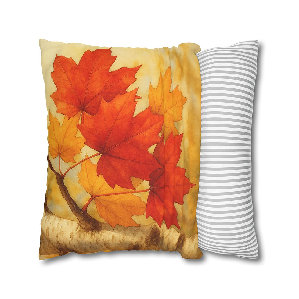 Thumbnail: Autumn Maple Leaves – Embers & Petals Collection, Pillowcase #2