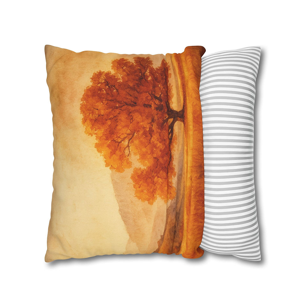 Thumbnail: Golden Tree Landscape – Embers & Petals Collection, Pillowcase #4
