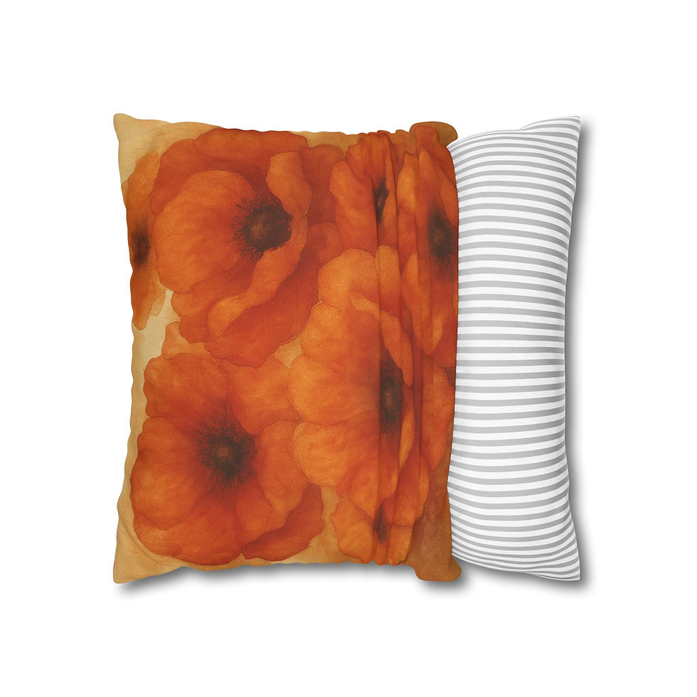 Thumbnail: Poppy Garden – Embers & Petals Collection, Pillowcase #7