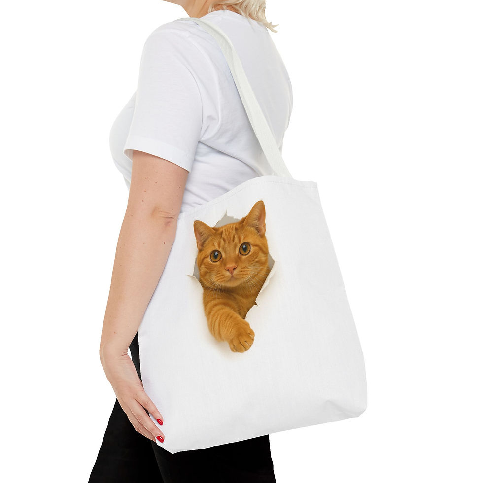 Thumbnail: The Cat’s Out of the Bag, Ginger Cat Tote Bag