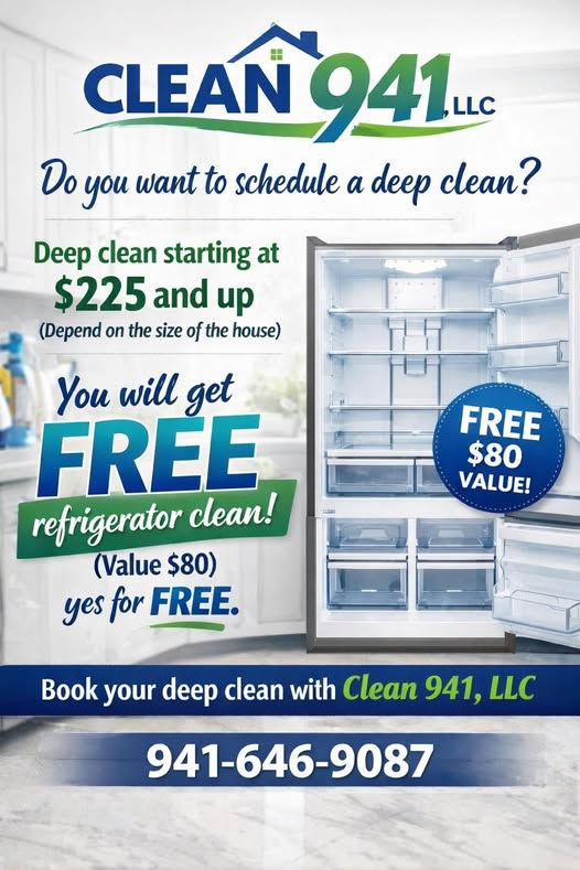 Eye-level view of a Clean 941 LLC professional vacuuming a modern living room carpet