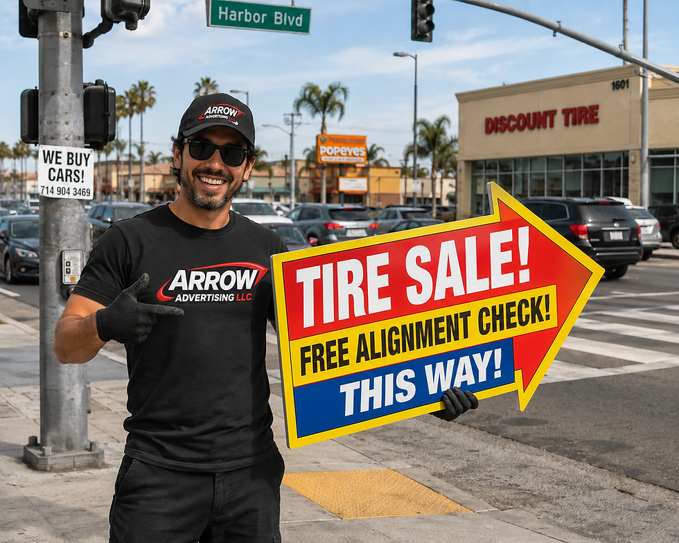 Drive More Customers with Eye-Catching Sign Spinners from Arrow Advertising