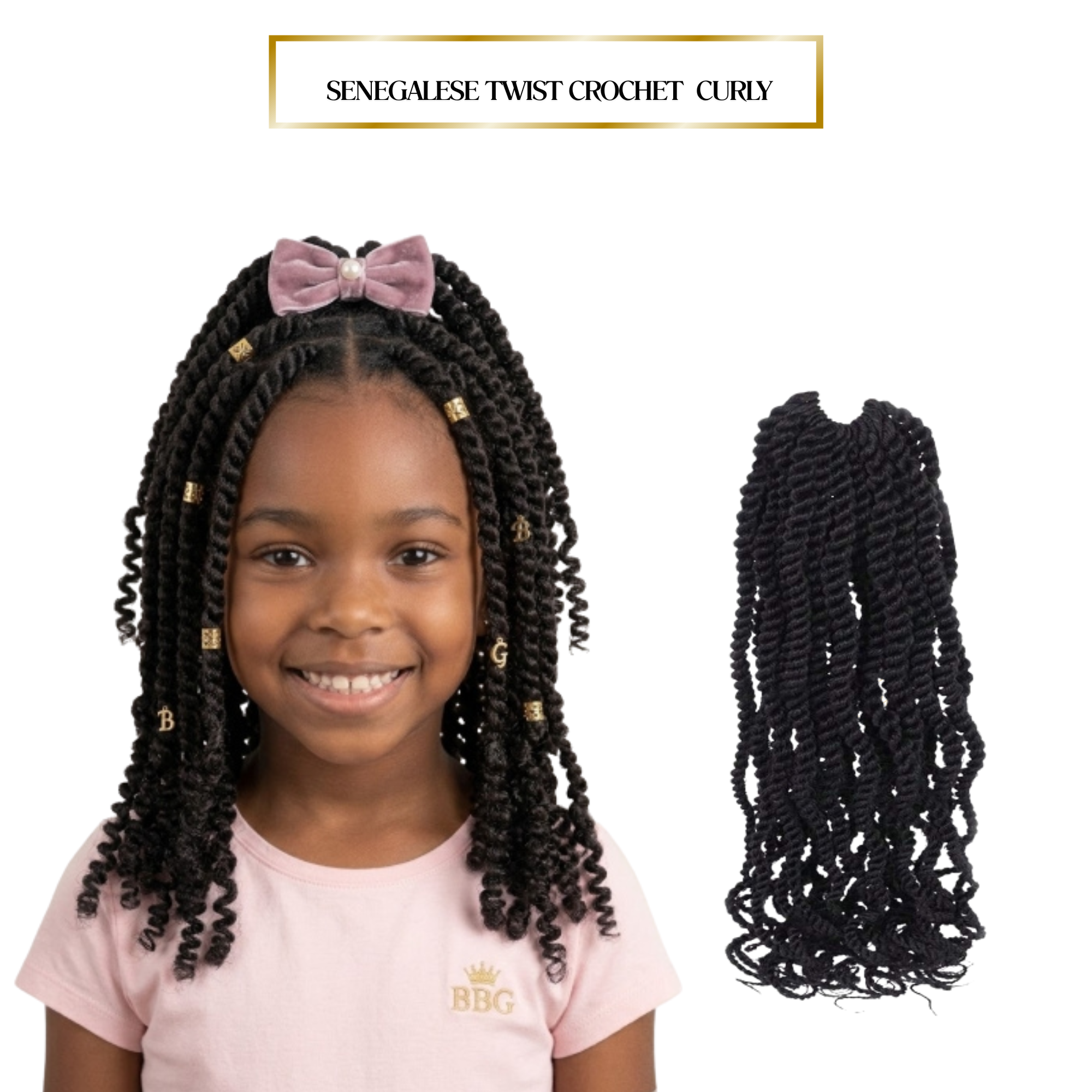 Senegalese Twist Crochet Hair with Wavy Curly