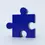 Miniature : Vase Puzzle bleu