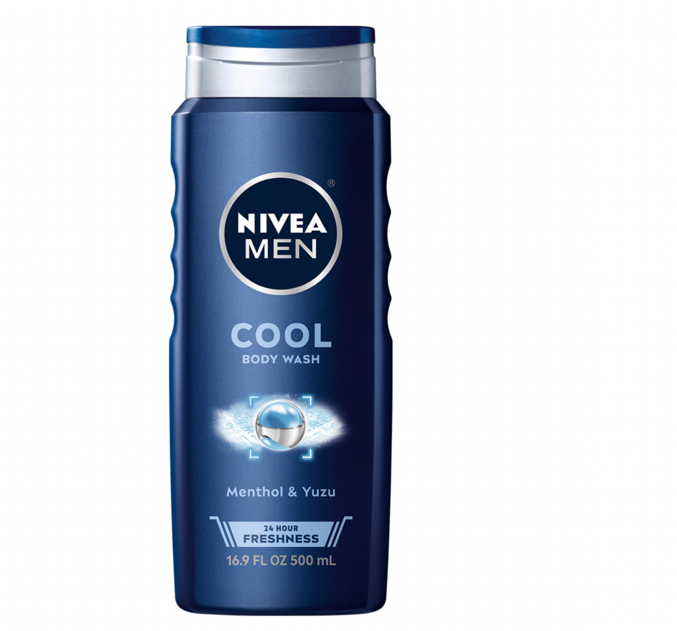 NIVEA MEN Cool Body Wash with Icy Menthol, 16.9 Fl Oz Bottle