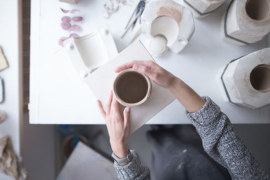 Espace de travail pour la poterie