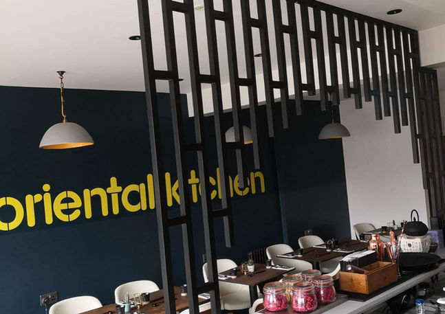 Internal restaurant wall graphics 