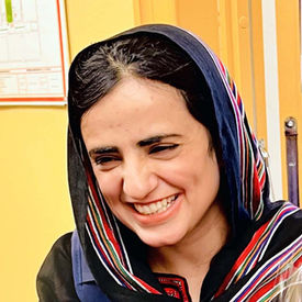 Mahrang Baloch, a Pakistani Baloch rights activist and prominent figure in the Baloch Yakjehti Committee.