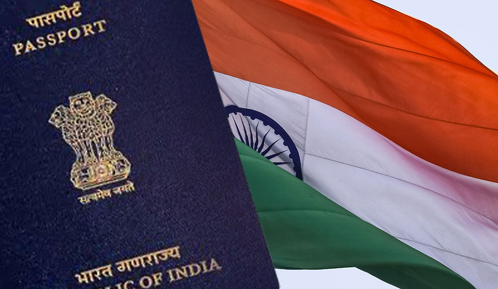 Indian passport displayed during Passport Seva Divas event as MEA clarifies passport is a travel document and not conclusive proof of citizenship.